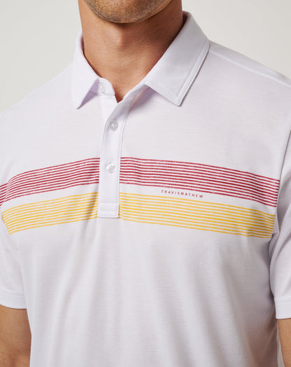 TravisMathew | USC Top Recruit Polo - White/Cardinal