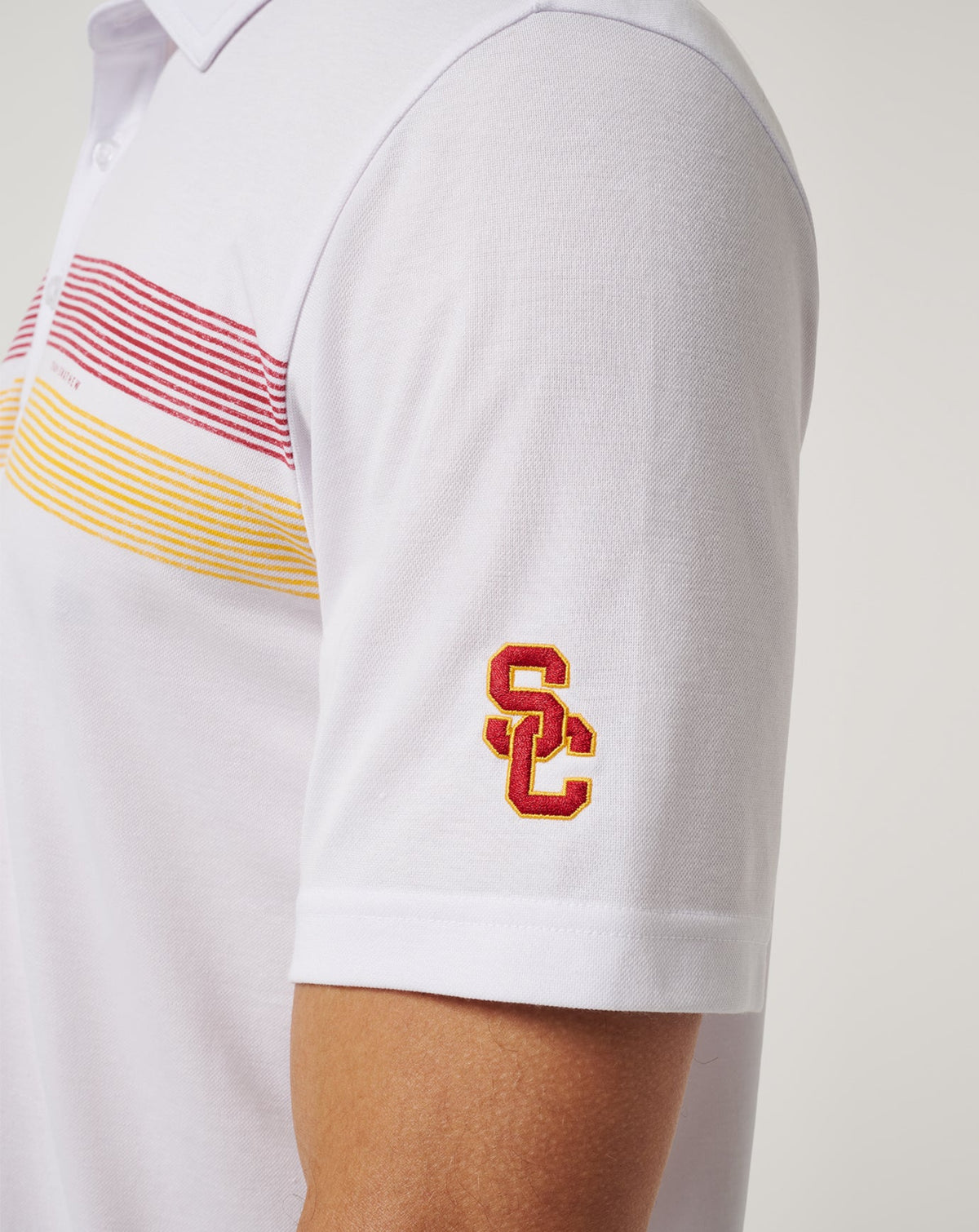 TravisMathew | USC Top Recruit Polo - White/Cardinal