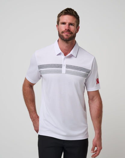 TravisMathew | Nebraska Top Recruit Polo - White/Black