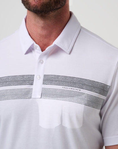 TravisMathew | Nebraska Top Recruit Polo - White/Black