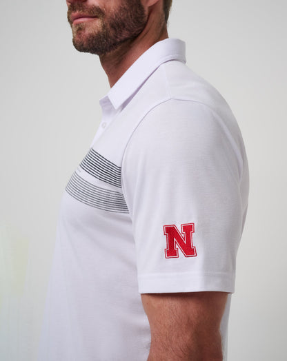 TravisMathew | Nebraska Top Recruit Polo - White/Black