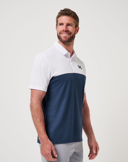 TravisMathew | Michigan Drop Back Polo - White/Navy