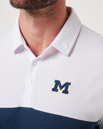 TravisMathew | Michigan Drop Back Polo - White/Navy