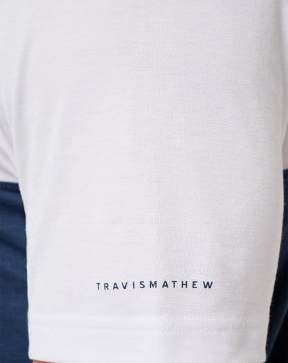 TravisMathew | Michigan Drop Back Polo - White/Navy