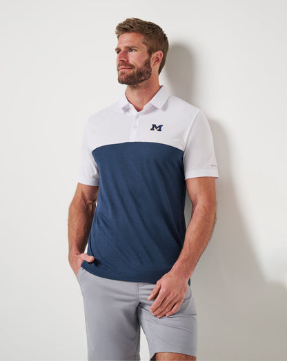 TravisMathew | Michigan Drop Back Polo - White/Navy