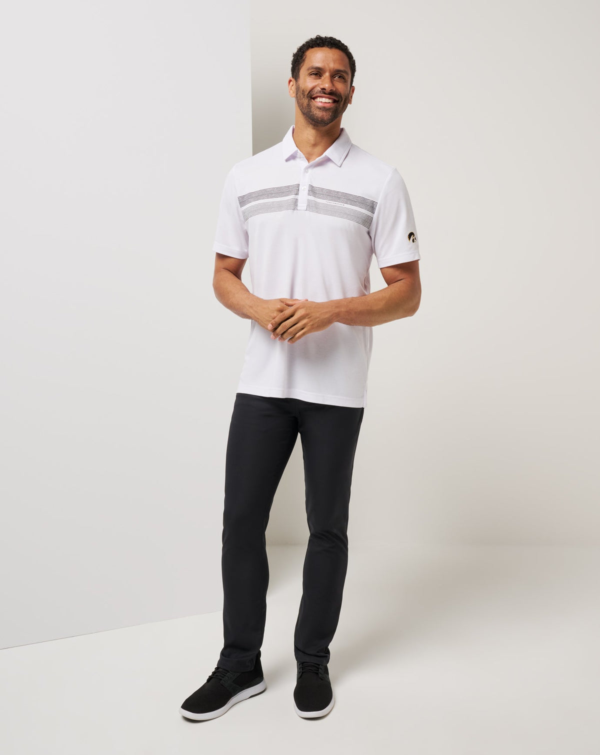 TravisMathew | Iowa Top Recruit Polo - White/Black