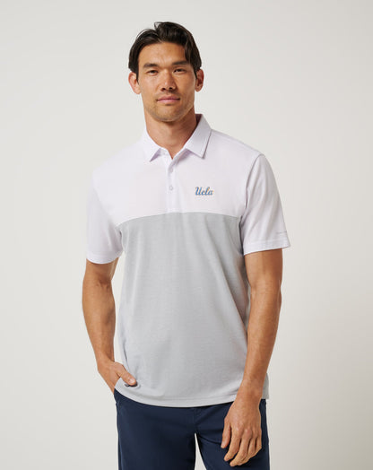 TravisMathew | UCLA Drop Back Polo - White/Heather Grey