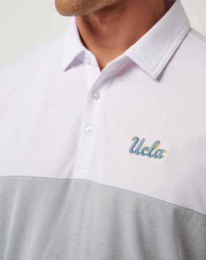 TravisMathew | UCLA Drop Back Polo - White/Heather Grey