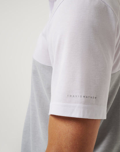 TravisMathew | UCLA Drop Back Polo - White/Heather Grey