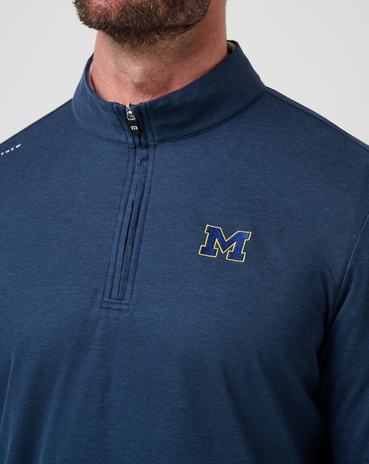 TravisMathew | Michigan Time To Tailgate Quarter Zip - Navy