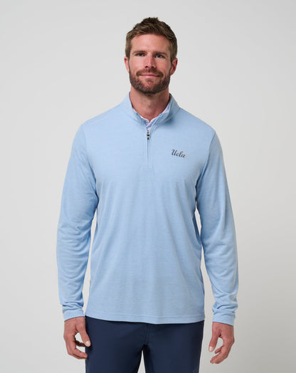 TravisMathew | UCLA Time To Tailgate Quarter Zip - Heather Blue