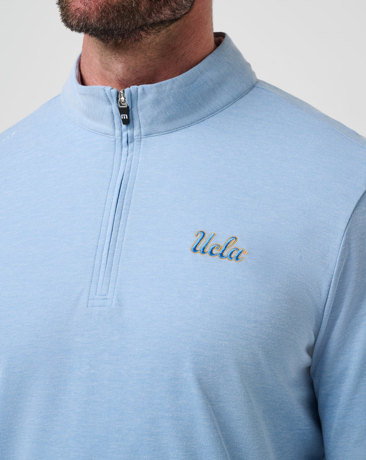 TravisMathew | UCLA Time To Tailgate Quarter Zip - Heather Blue