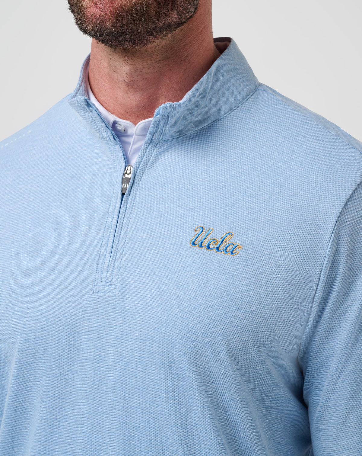 TravisMathew | UCLA Time To Tailgate Quarter Zip - Heather Blue