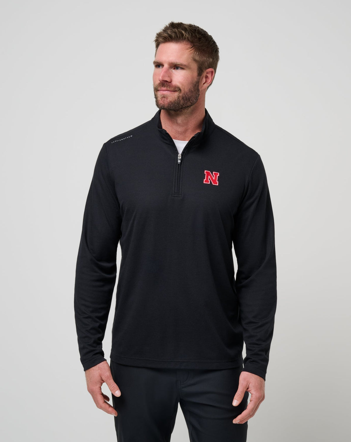 TravisMathew | Nebraska Time To Tailgate Quarter Zip - Black