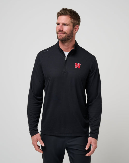 TravisMathew | Nebraska Time To Tailgate Quarter Zip - Black