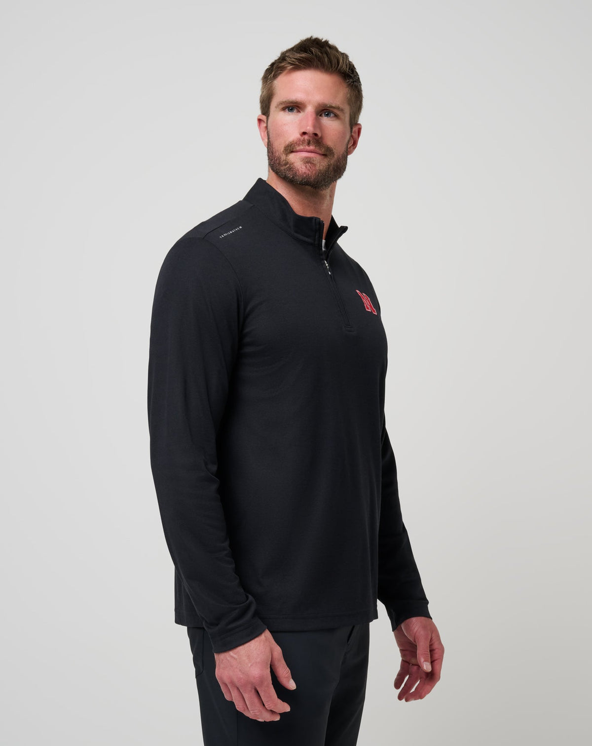 TravisMathew | Nebraska Time To Tailgate Quarter Zip - Black