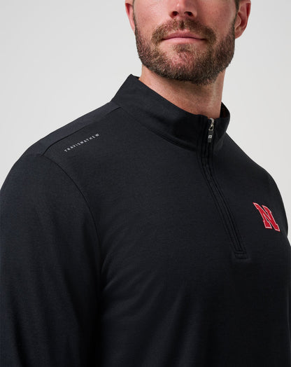 TravisMathew | Nebraska Time To Tailgate Quarter Zip - Black