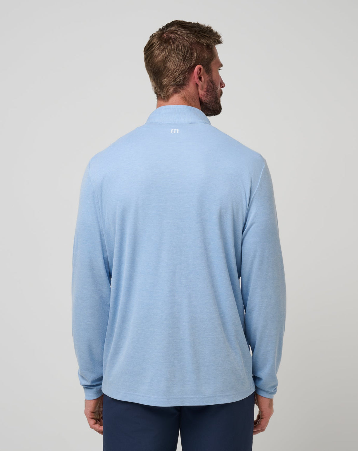 TravisMathew | Kansas Time To Tailgate Quarter Zip - Heather Blue