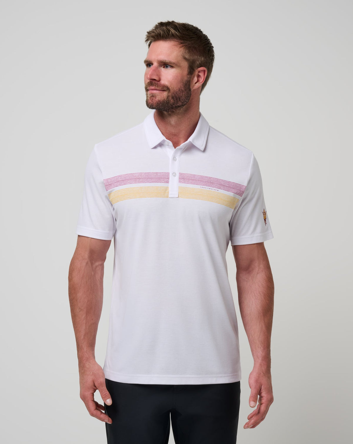 TravisMathew | ASU Top Recruit Polo - White/Maroon