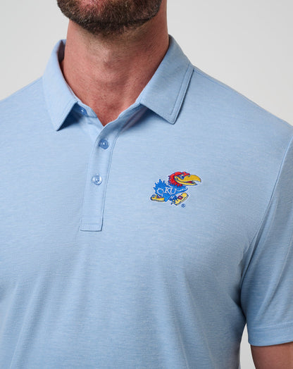 TravisMathew | Kansas School Pride Polo - Heather Blue