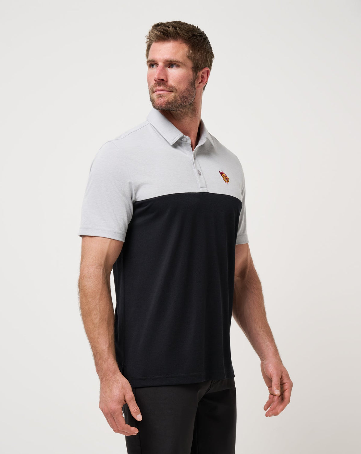 TravisMathew | ASU Drop Back Polo - Heather Grey/Black