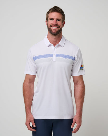 TravisMathew | Kansas Top Recruit Polo - White/Blue