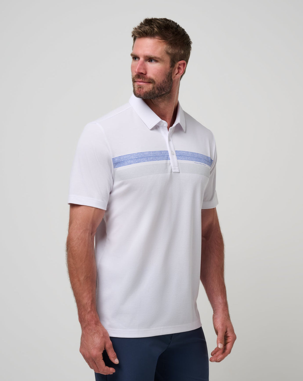 TravisMathew | Kansas Top Recruit Polo - White/Blue