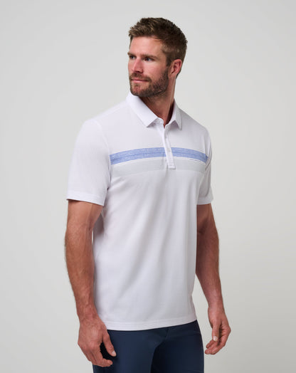 TravisMathew | Kansas Top Recruit Polo - White/Blue