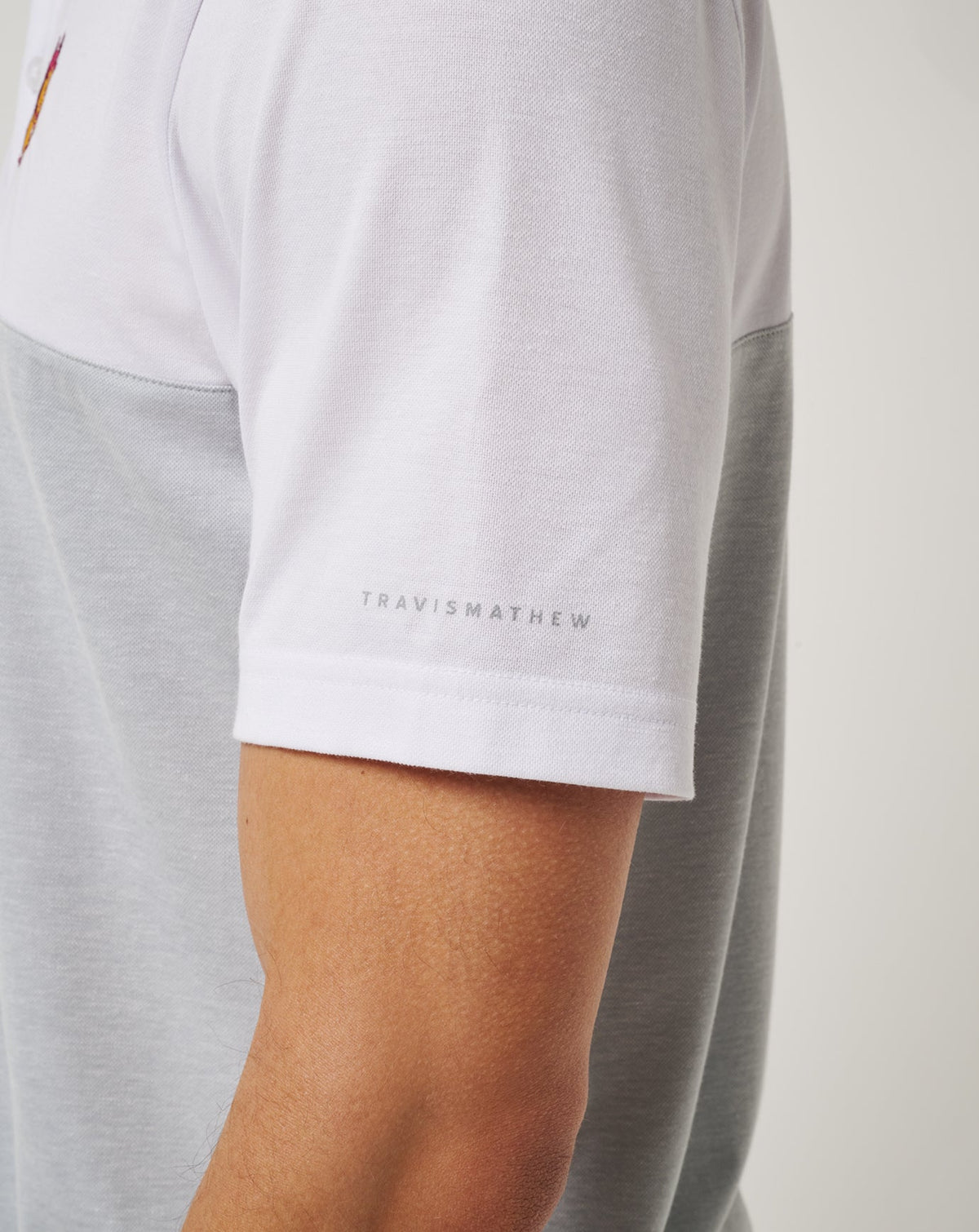 TravisMathew | ASU Drop Back Polo - White/Heather Grey