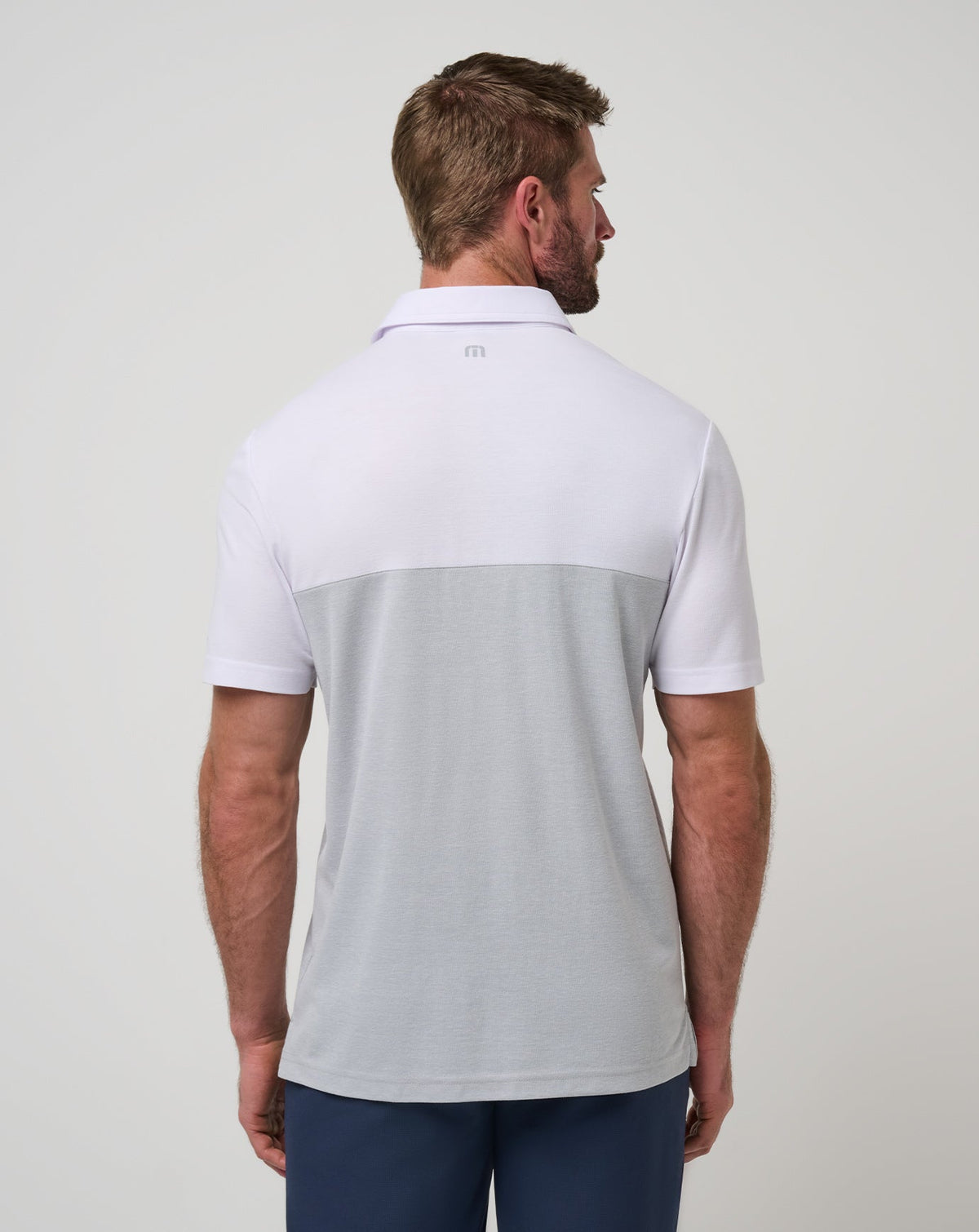 TravisMathew | Stanford Drop Back Polo - White/Heather Grey