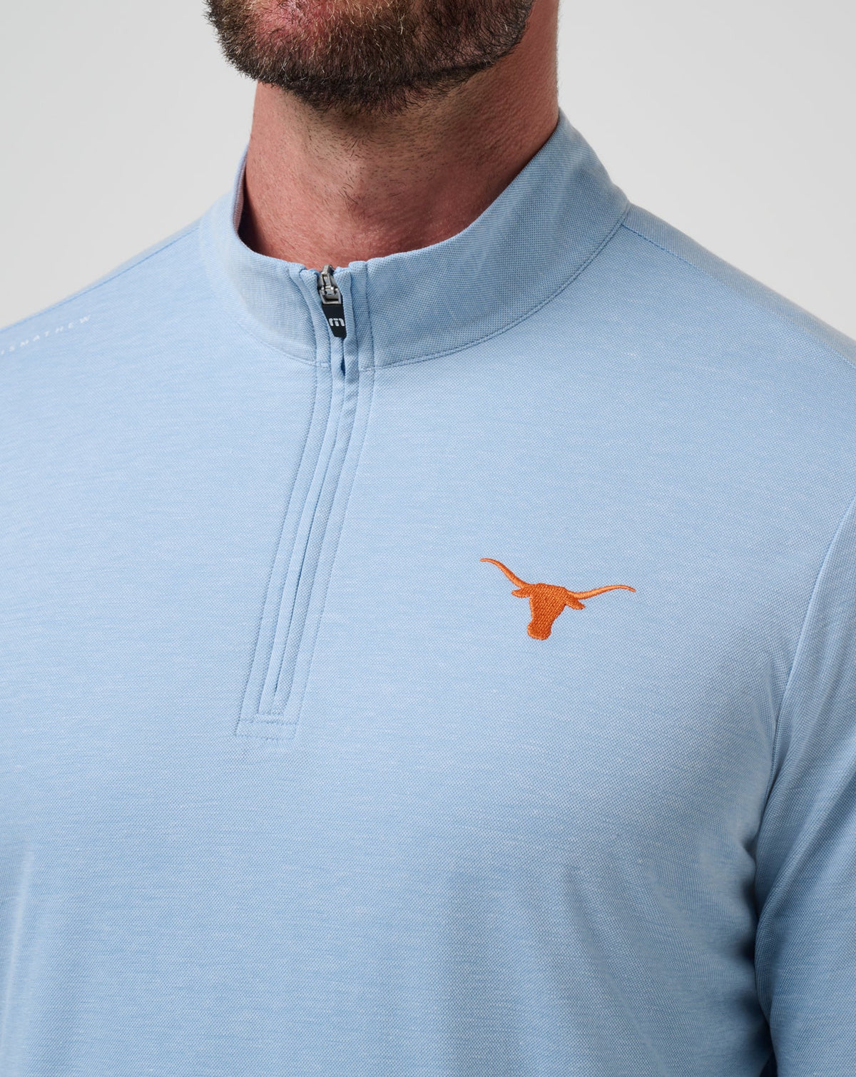 TravisMathew | UT Austin Time To Tailgate Quarter Zip - Heather Blue