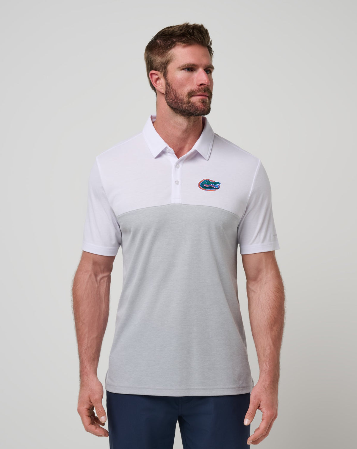 TravisMathew | Florida Drop Back Polo - White/Heather Grey