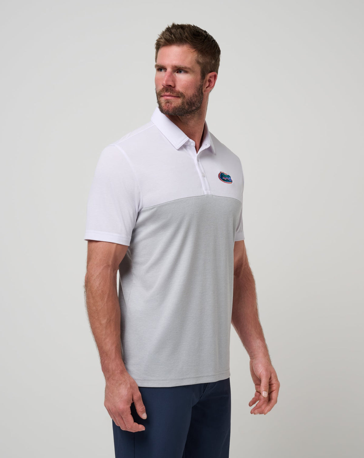 TravisMathew | Florida Drop Back Polo - White/Heather Grey
