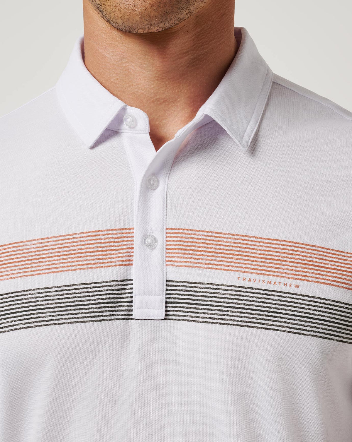 TravisMathew | UT Austin Top Recruit Polo - White/Orange