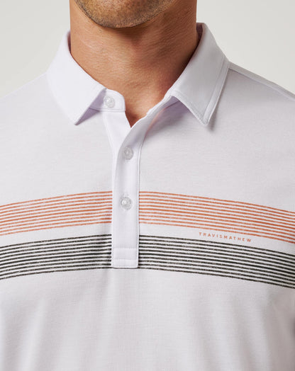 TravisMathew | UT Austin Top Recruit Polo - White/Orange