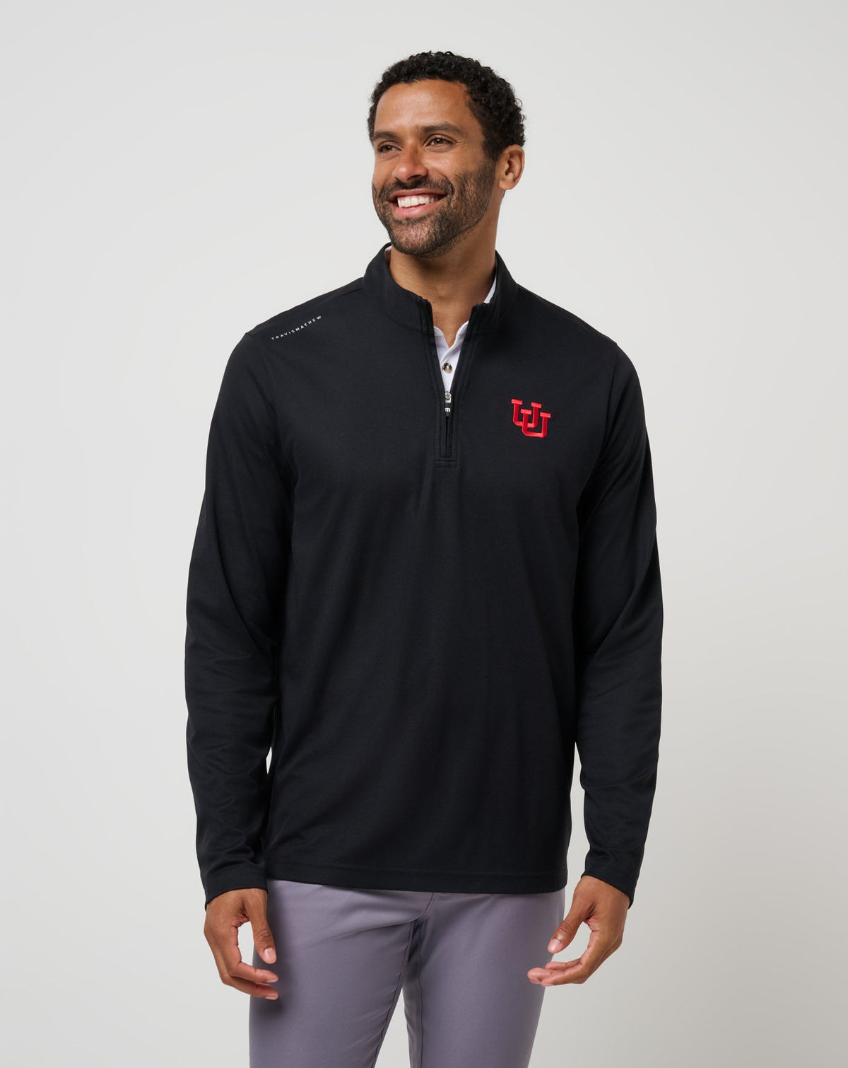 TravisMathew | Utah Time To Tailgate Quarter Zip - Black
