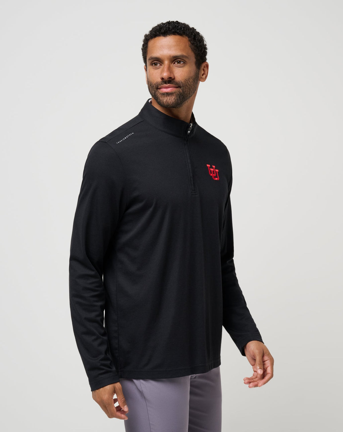 TravisMathew | Utah Time To Tailgate Quarter Zip - Black