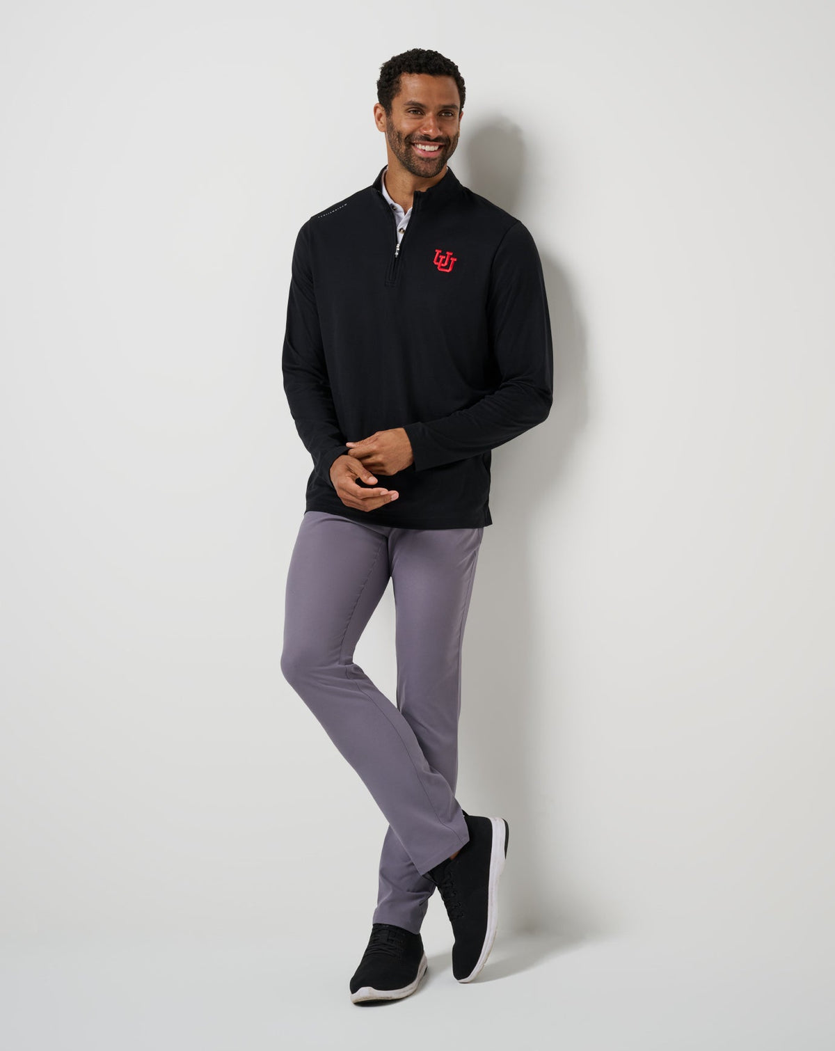 TravisMathew | Utah Time To Tailgate Quarter Zip - Black
