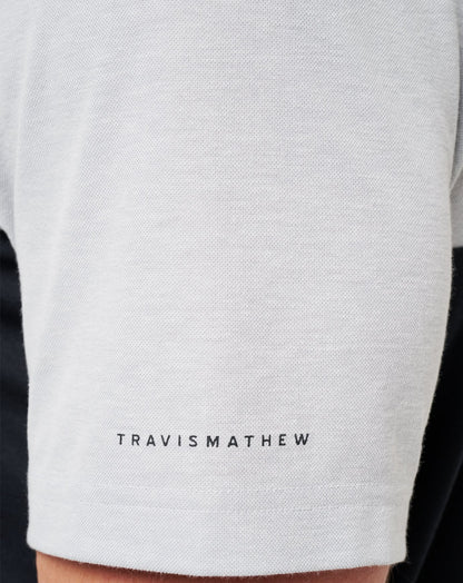TravisMathew | UT Austin Drop Back Polo - Heather Grey/Black