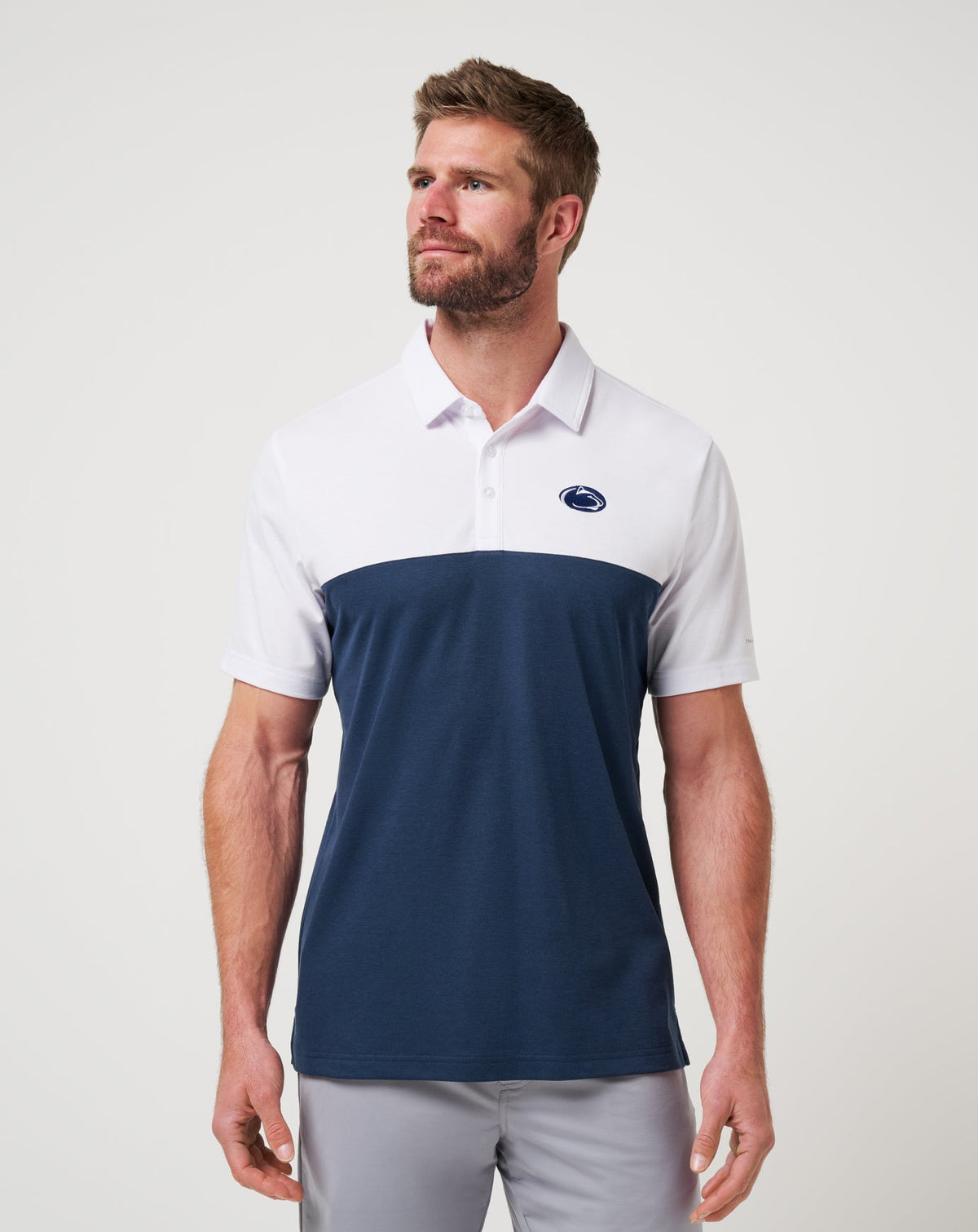TravisMathew | PSU Drop Back Polo - White/Navy