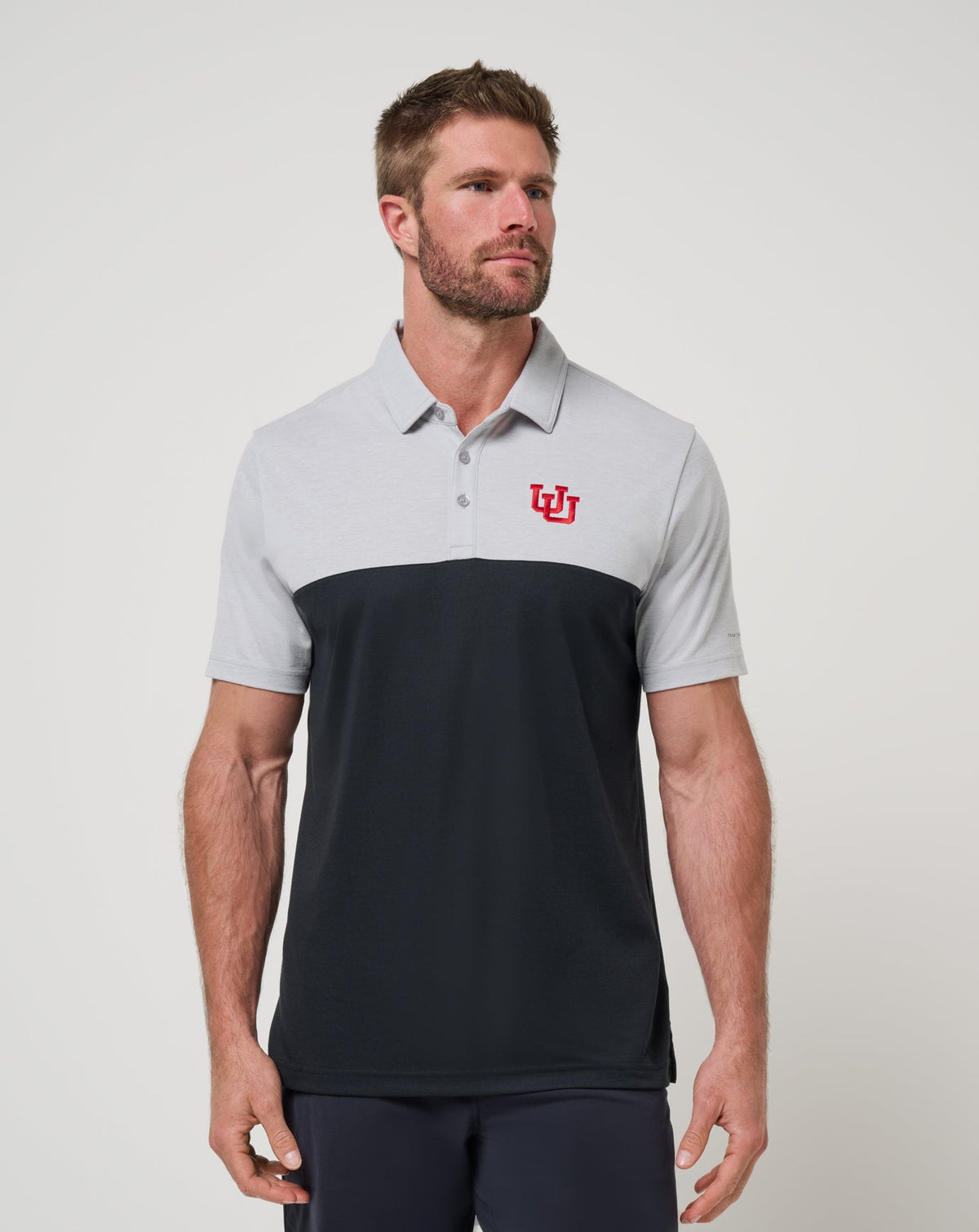 TravisMathew | Utah Drop Back Polo - Heather Grey/Black