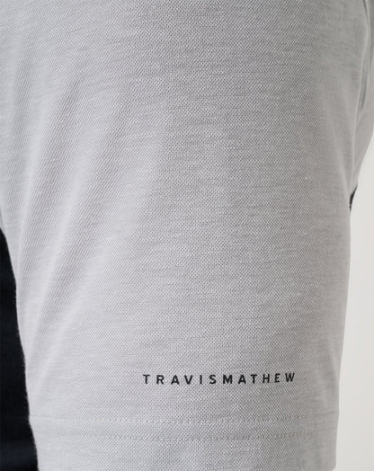 TravisMathew | Utah Drop Back Polo - Heather Grey/Black
