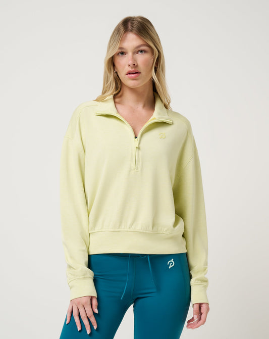 TravisMathew | Overnight Trip Half Zip - Heather Limeade